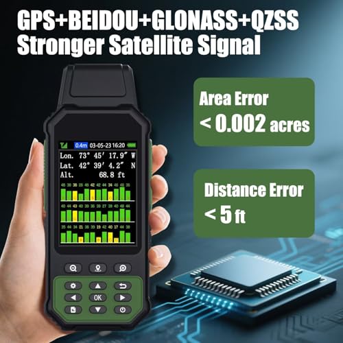 NiesahYan ZL190 Handheld GPS for Surveying, High Precision GPS Surveying Equipment for Mountainous Land Slope and Flat Fie...