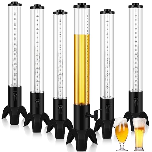Mumufy 6 Pcs Drink Tower with Ice Cube 3 L/ 101 oz BEER Dispensers for Parties Tabletop Mimosa Tower Margarita Tower for B...