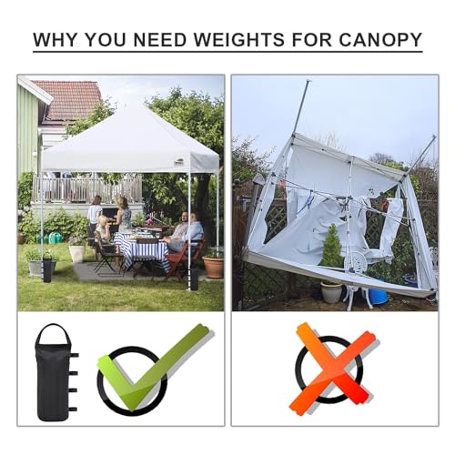 Eurmax USA Weight Capacity 112 LBS Extra Large Pop up Gazebos Weights Sand Bags for Pop up Canopy Tent Pergola Outdoor Ins...