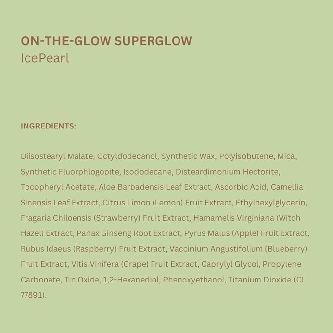 Pixi On-the-Glow SuperGlow | Shade IcePearl | Hydrating Highlighter Stick with Ginseng, Aloe Vera & Fruit Extracts | For Cheeks & Brow Bones | 19g / 0.6oz | Paraben-Free Luminous Natural Highlight
