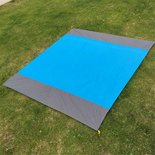 Eastjing 79" x 57" Sand Free Beach Blanket Water Resistant & Sand Proof Beach Mat, Soft Ripstop Nylon Pocket Picnic Blanke...