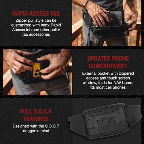 Vertx S.O.C.P. Tactical Fanny Pack, CCW Crossbody Waist Bag for Men and Women, Concealed Carry, EDC, Travel, Work