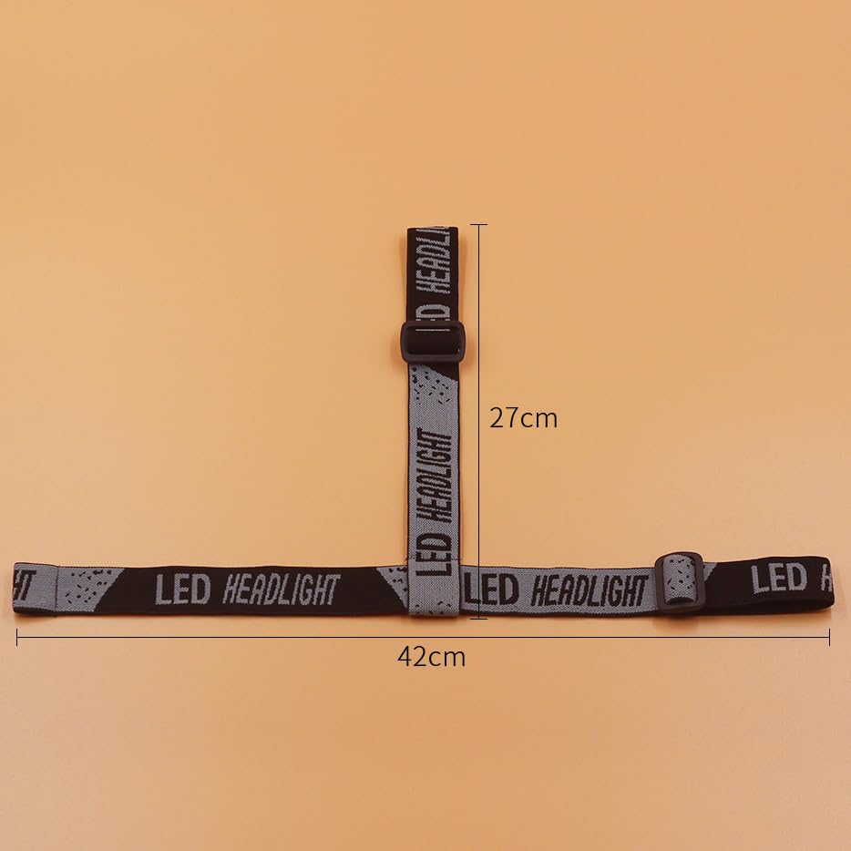 RecDec 4 Pack Headlamp Strap Replacement Headband Head Lamp Elastic Head Band Belt for LED Headlamps Flashlight Rechargeab...