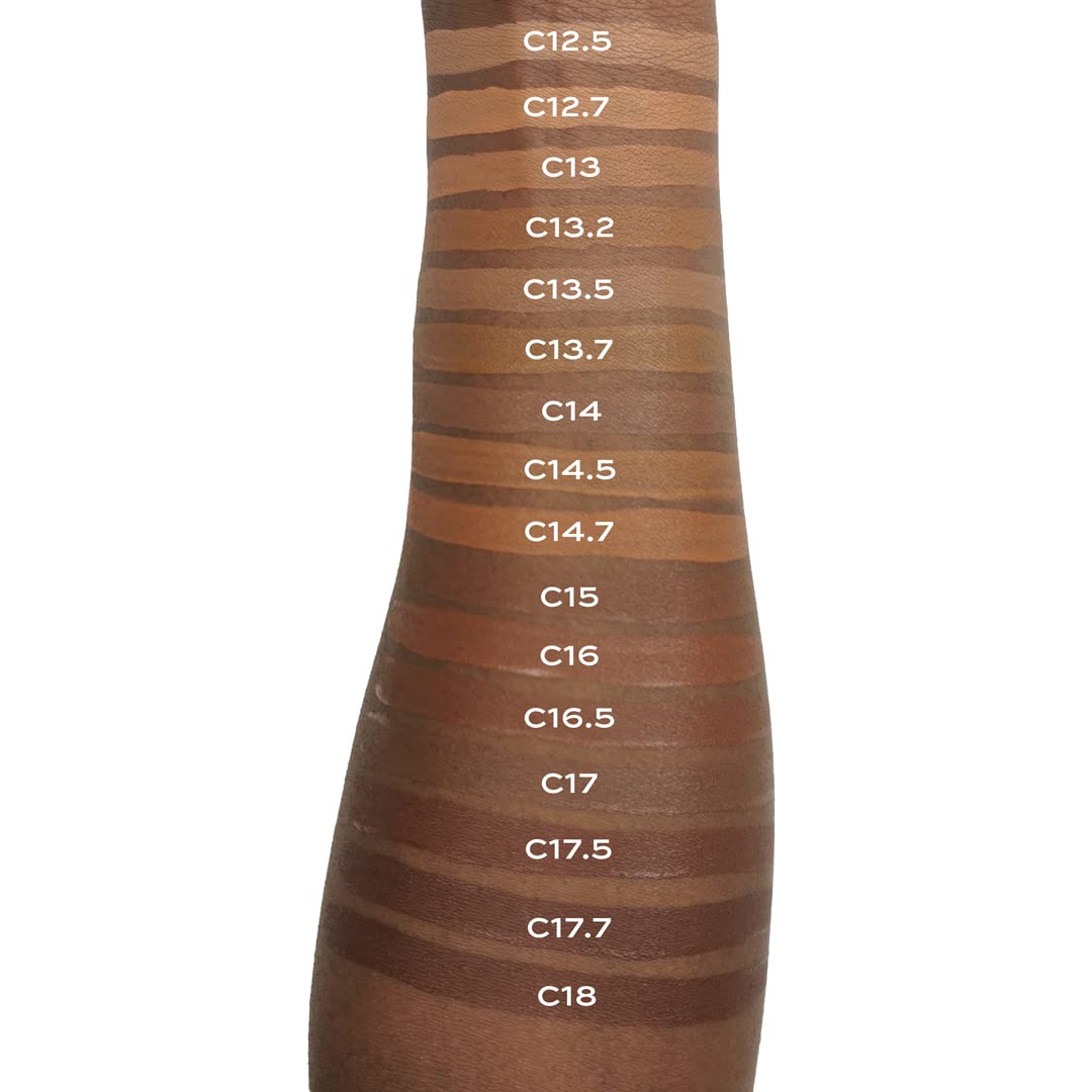 Makeup Revolution Conceal and Define Concealer, Full Coverage & Matte Finish, C17.5 for Dark/Deep Skin Tones, Vegan & Cruelty-Fr