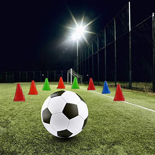 Mirepty 7 Inch Plastic Traffic Cones Sport Training Agility Marker Cone for Soccer, Skating, Football, Basketball, Indoor ...