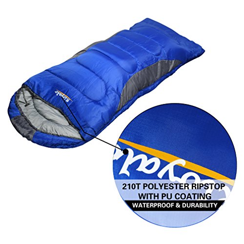 0 Degree Winter Sleeping Bags for Adults Camping (450GSM) - Temp Range (5F–32F) Portable Waterproof Compression Sack- Camp...