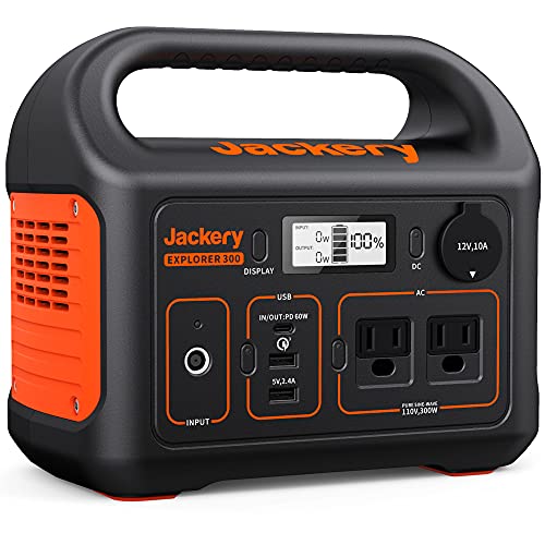 Jackery Portable Power Station Explorer 300, 293Wh Backup Lithium Battery, Solar Generator for Outdoors Camping Travel Hun...