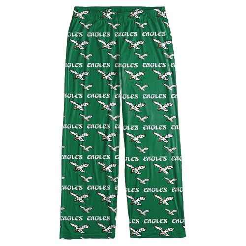 FOCO Philadelphia Eagles Men's Throwback Logo Scatter Pattern Pajama Lounge Multi Color Pants