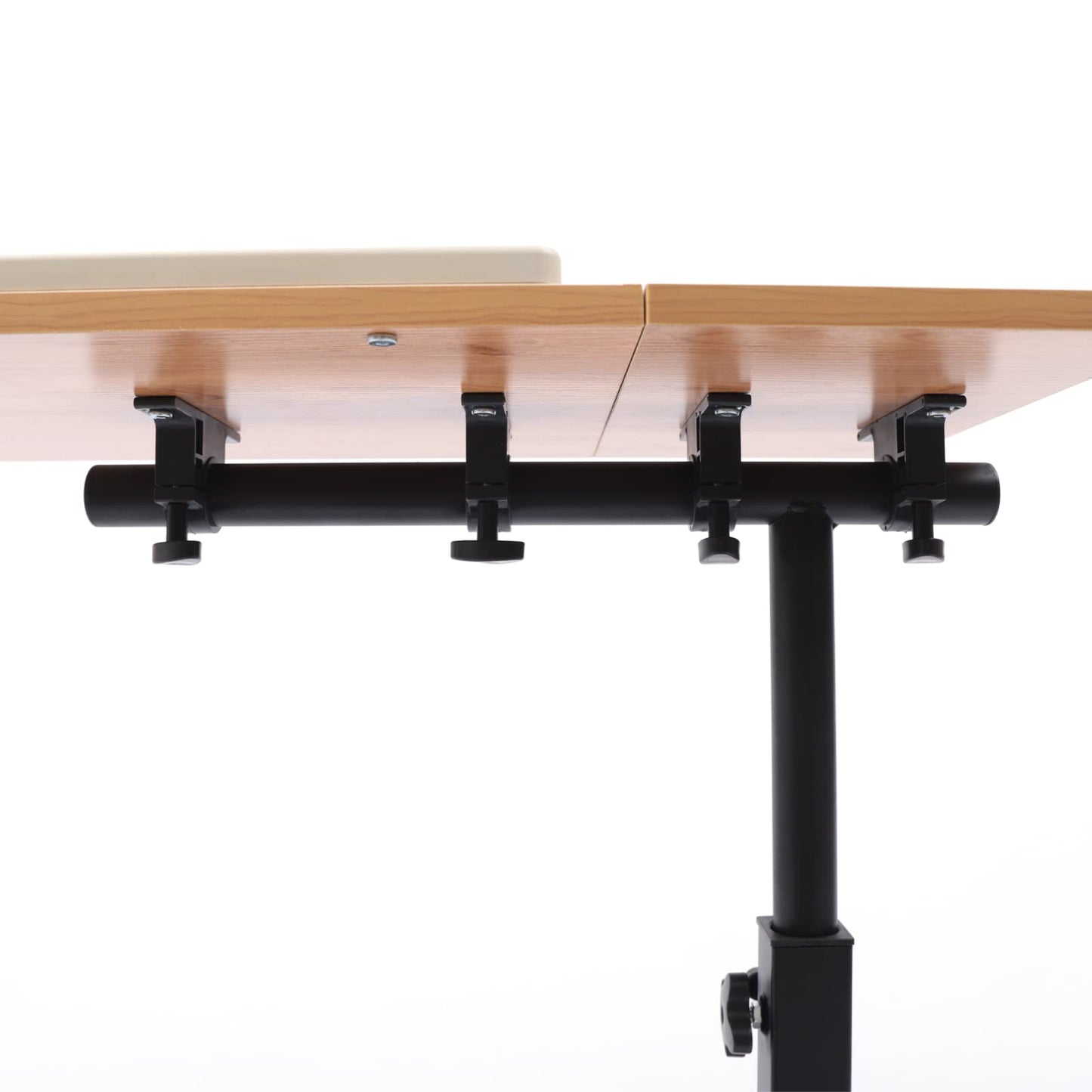 LIWBYYG Adjustable Overbed Bedside Table, Mobile Laptop Computer Standing Desk, Hospital Bed Table with Wheels, Rolling Desk, Mobile Desks, Computer Cart Bedside Rolling Overbed Table