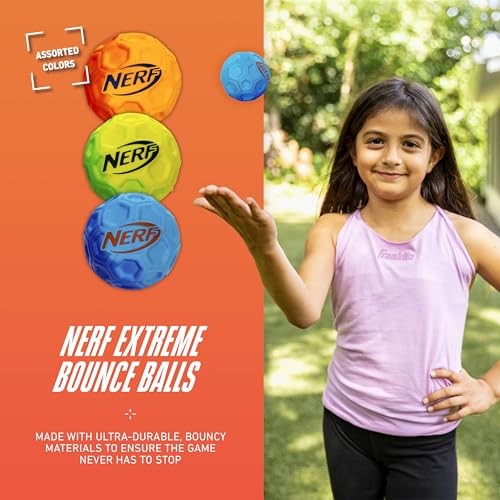 Nerf Extreme High Bounce Ball - Kids Bouncy Ball for Games + Sports - Indoor + Outdoor Fun - Durable + Lightweight Kids To...