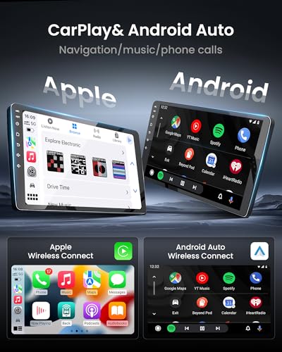 Car Radio for Ford F150 2009-2014: Upgrade 9 inch 1280x800 HD Touchscreen Stereo with Wireless Carplay Android Auto 5G WiF...