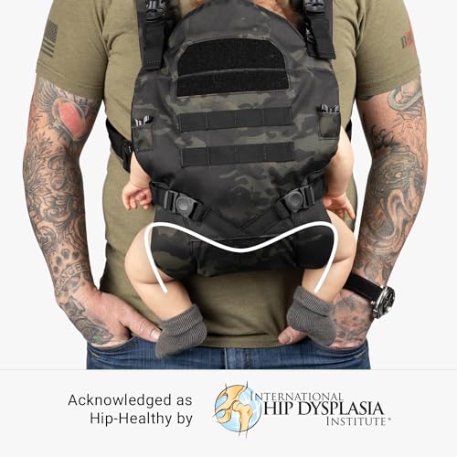Tactical Baby Gear Daypack Diaper Bag + Tactical Baby Carrier Bundle – Military-Grade, MOLLE Compatible, Water-Resistant, ...