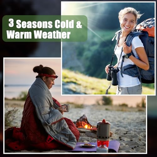 Tudomro 16 Pack Winter Camping Sleeping Bags Bulk for Homeless Adults Cold Weather Lightweight Waterproof Compact Backpack...
