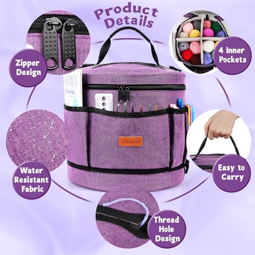 Katech Crochet Kit for Beginners, Beginner Crochet Kit for Adults-Crochet Kits Includes Crochet Hooks Knitting Bag Crochet...