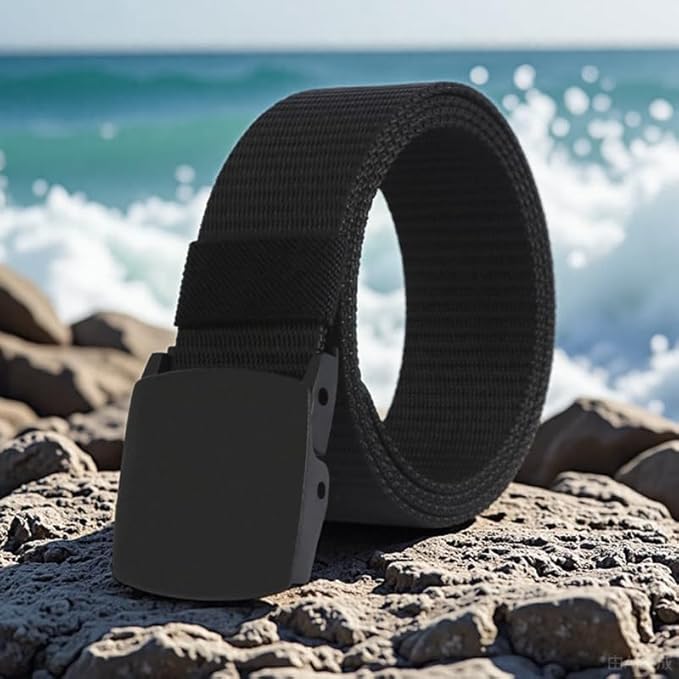 Men's Tactical Belt, Military Hiking Rigger 1.5" Nylon Web Work Belt Webbing Riggers Web Belt Heavy-Duty