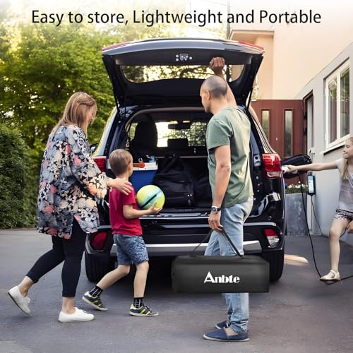 Anbte 3ft Aluminum Roll Top Camping Table, 2 Adjustable Height Camping Table Folding with Storage Net & Bag Lightweight Ro...