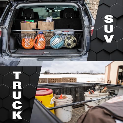 Keeper Adjustable Cargo Bar for Pickup Truck Bed, Ratcheting Cargo Bar, Ideal Work Truck Accessories, Black/Silver, 40"-7...