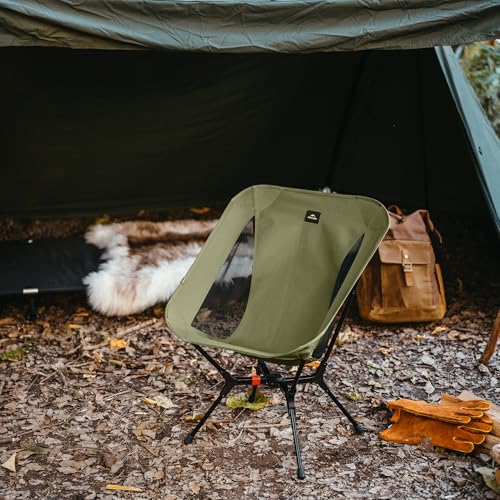Naturehike YL01 Snap Camping Chair, 1 Second Setup Frame, 441lb Capacity, Portable Backpacking Chair with Storage Bag, Lig...