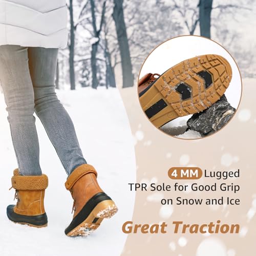 Kelway Snow Boots for Women – Waterproof, Insulated & Warm Winter Shoes with Non-Slip Soles for Hiking, Walking, Camping &...