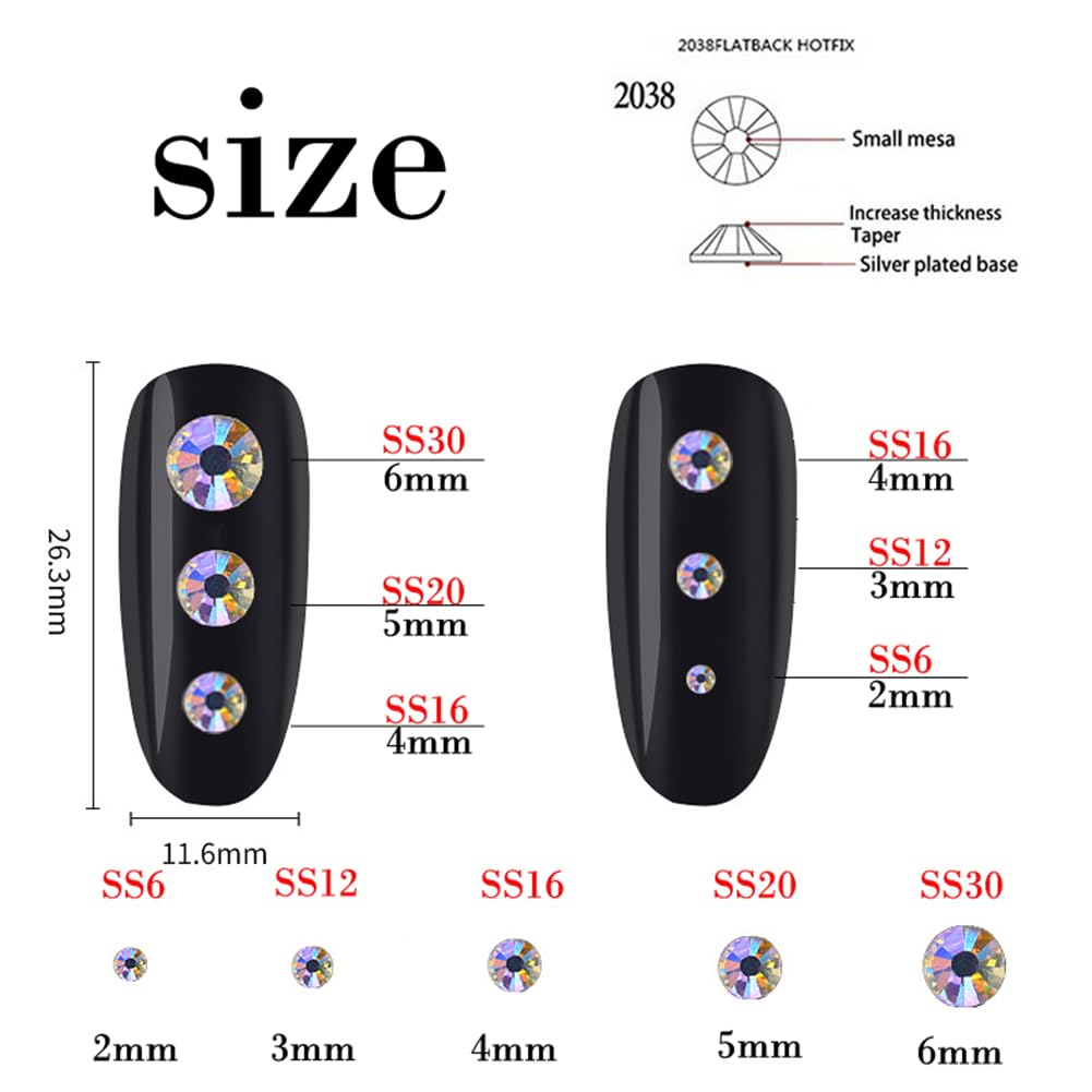 500 Pieces SS30 6mm Flatback Rhinestones Clear Glass Round Gems Crystals for Nail Art DIY Crafts Clothes Shoes Bags （Yellow Coffee）