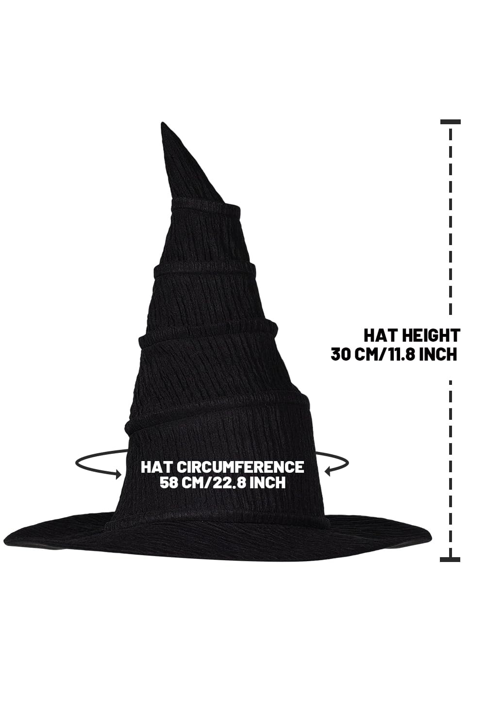 Pacreck Women Witch Cosplay Glasses Wizard Costume Accessories Movie Halloween Cosplay Outfits Props (Black, One Size)