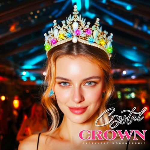 JAKAWIN Light Up Headpiece for Women (5 Colorful Pink, One Size)