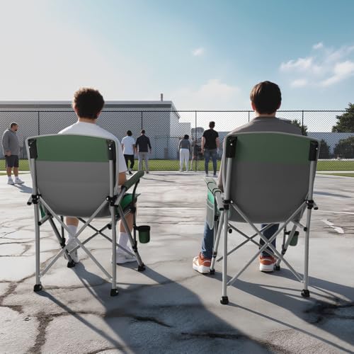 Oversized Camping Chair for Adults Heavy Duty,Heavy Duty Lawn Chair with Side Pockets，Outdoor Camping, Fishing, Beach,Hiki...