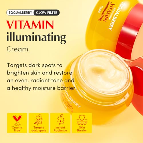 EQQUALBERRY Vitamin Illuminating Cream – Vitamin C & 5% Niacinamide + 3% TXA | Dark spots Cream | Ceramide Barrier Strengt...