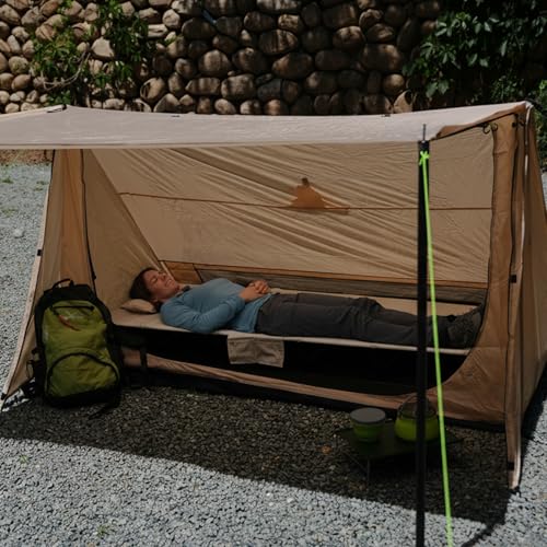 FUNDANGO Ultralight Folding Camping Cot, Extra Long Backpacking Camping Cots for Adults Portable Cot Bed for Hiking Travel...