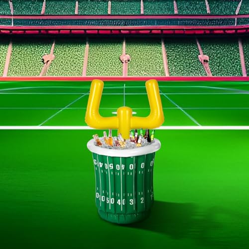 Zhanmai 3 Pcs Large Football Inflatable Cooler Football Drink Cooler Inflatable Serving Bar Food Container Inflatable Drin...