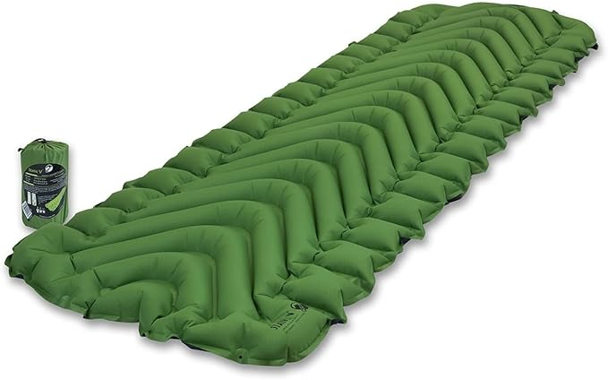KLYMIT Static V Lightweight Inflatable Sleeping Pad | Comfortable, Lightweight, Easy to Inflate Portable Air Bed Mattress ...