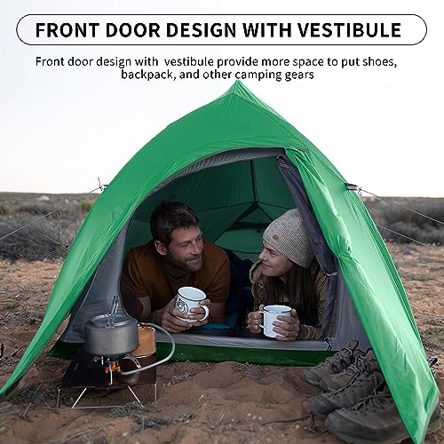 Naturehike Cloud-Up 2 Person Tent Lightweight Backpacking Tent with Footprint - Free Standing Ultralight Camping Hiking Ba...