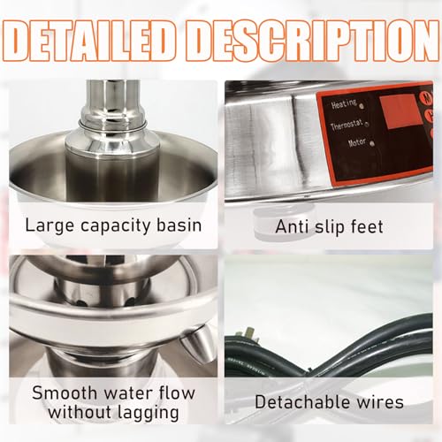 3-Tier Wine Fountain Machine - 3.5L Electric Stainless Steel Beverage Dispenser with 0-100℃ Temperature Adjustment, Suitab...