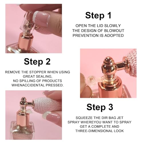 Mint Highlighter Spray, Professional Shiny Glitter Spray for Eyeshadow Face and Body Luminizers, Loose Shimmer Powder Make...