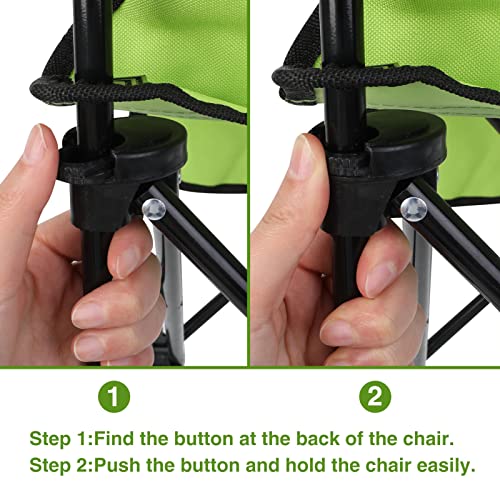 KABOER Kids Outdoor Folding Lawn and Camping Chair with Cup Holder and Carrying Bag, Children's Camping Chairs