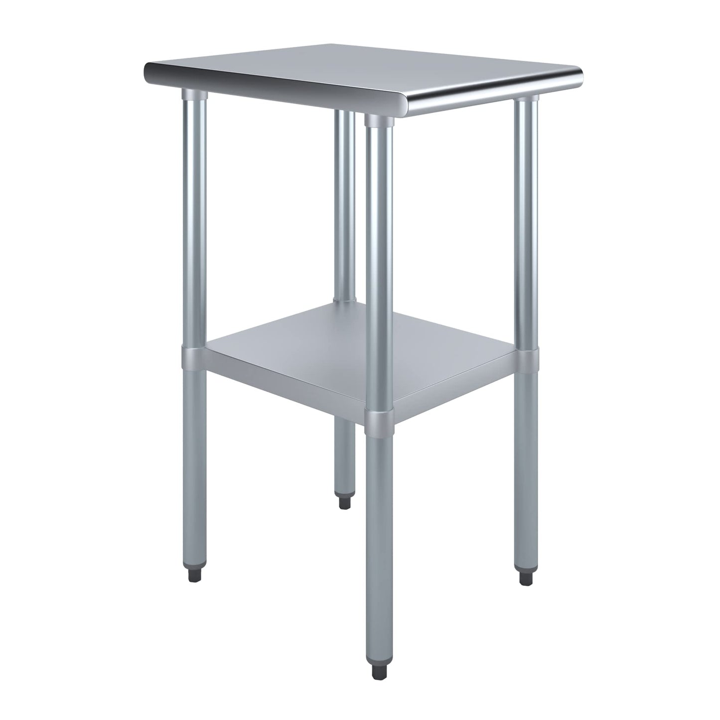 AmGood 24 in. x 18 in. Stainless Steel Work Table | Metal Kitchen Food Prep Table | NSF