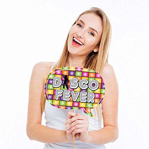 Big Dot of Happiness 70s Disco Party Photo Props Kit - 20 Premium Retro-Style Props, Funky Photo Booth Accessories, 1970s ...