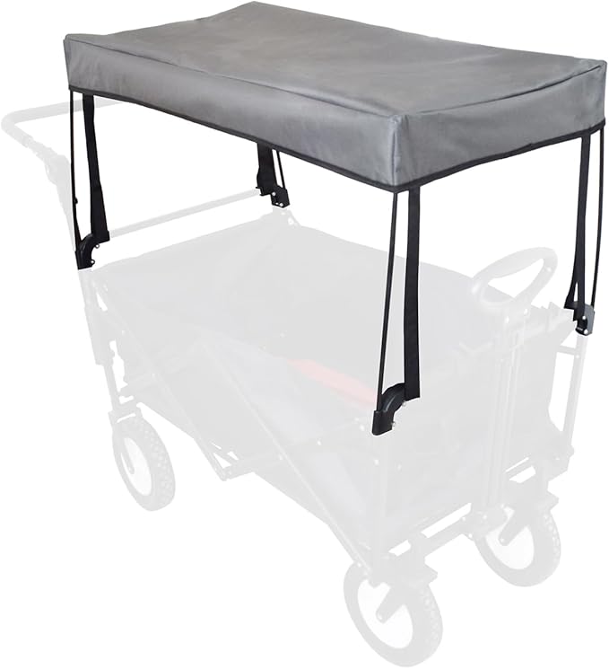 YEEDOIDO C2 Canopy for Wagon Attachment, Awning Shade Cover for Kids Folding Collapsible Beach Utility Grocery Push Pull W...