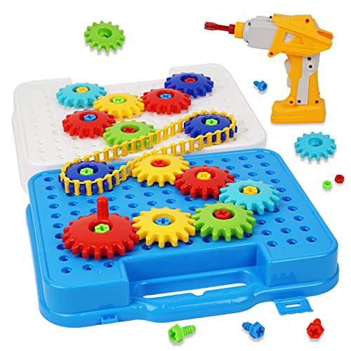 IIROMECI Gears Toys for Kids Ages 4-8, STEM Educational Construction Toys, Building Toy Set for Boys and Girls, Engineerin...