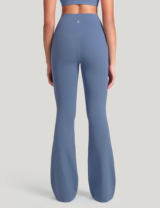 HeyNuts Harmony Flare Leggings 29"/30.5"/32.5"/34.5", High Waisted Tummy Control Wide Leg Bootcut Yoga Pants Lounge Soft