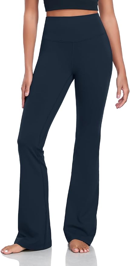 HeyNuts Harmony Flare Leggings 29"/30.5"/32.5"/34.5", High Waisted Tummy Control Wide Leg Bootcut Yoga Pants Lounge Soft