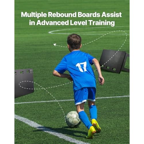 VEVOR Portable Soccer Wall with 2 Angles Rebound, Foldable HDPE Kickback Rebound Board, Soccer Training Equipment for Kids and Adults, Passing & Shooting Practice