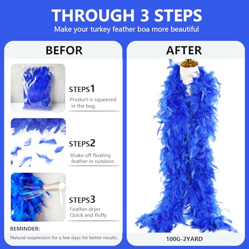 THARAHT Chandelle Feather Boa 19 Color-38g/55g100g 2Yard Dancing Wedding Party Halloween Costume Decoration Feathers boa