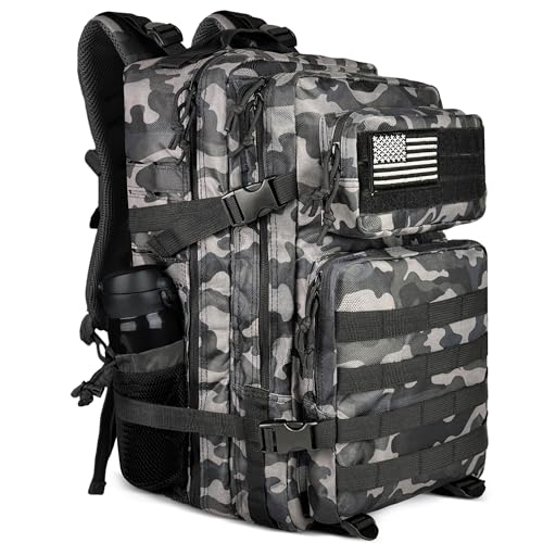 Zavothy 45L Military Tactical Backpack, Army 3-Day Assault Pack Bug Out Bag for Hiking Camping | Army, Bag, Large Rucksac...