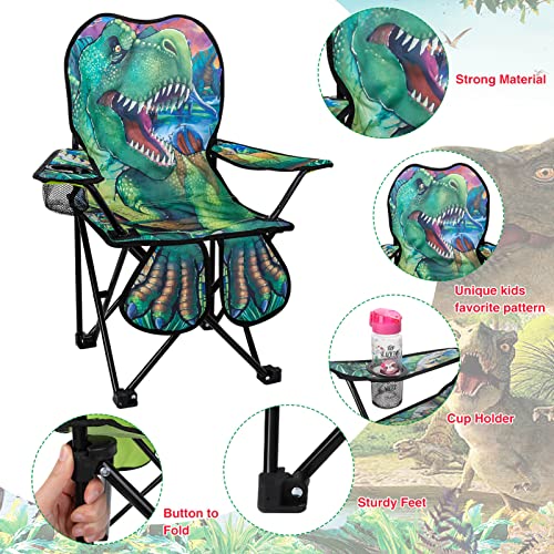 KABOER Kids Outdoor Folding Lawn and Camping Chair with Cup Holder and Carrying Bag, Children's Camping Chairs