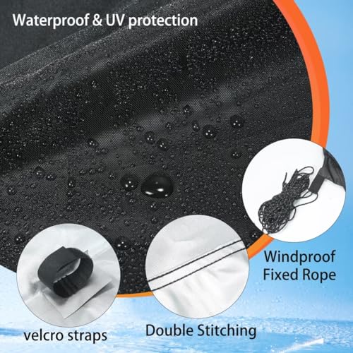 8x8 Canopy Replacement Top Only,Waterproof Pop Up Canopy Tent Top Replacement Cover Roof with Windproof Ropes for Straight...