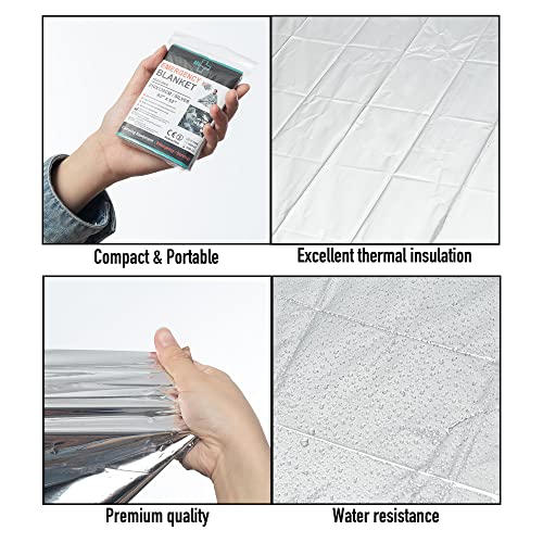 General Medi Emergency Blanket (12-Pack),Emergency Silver Foil Blanket– Perfect for Outdoors, Hiking, Survival, Marathons ...