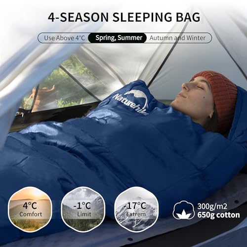 Naturehike Sleeping Bags for Adults, 23-39℉ Mummy Backpacking Sleeping Bag, 0 Degree Lightweight Sleeping Bag Warm for Cam...