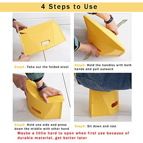 koofull Folding Portable Camping Hiking Stool, Lightweight Collapsable Foldable Chair for Travel Gathering BBQ Subway Libr...