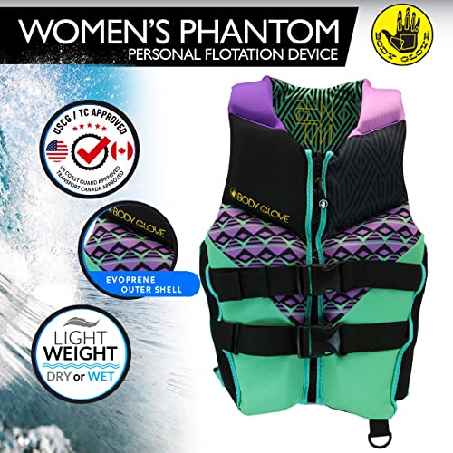 Body Glove Phantom Women's Life Jacket,Neoprene Life Vest, USCG and Transport Canada Approved, Great for Boating, Fishing,...